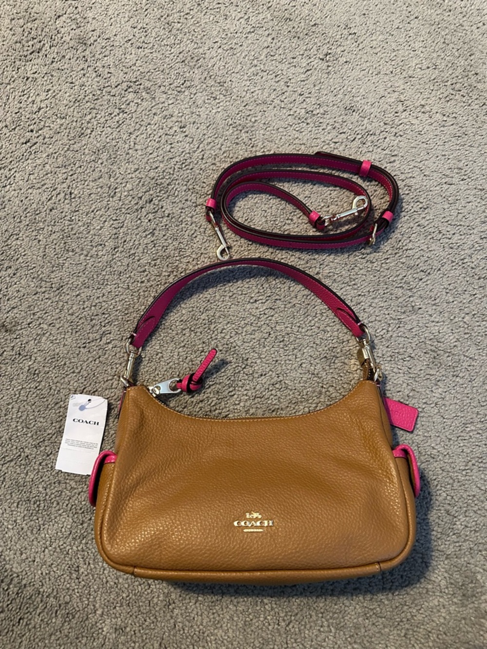 NWT Coach Pennie Shoulder/Crossbody Bag 25/Refined Pebble Leather - Picture 3 of 16